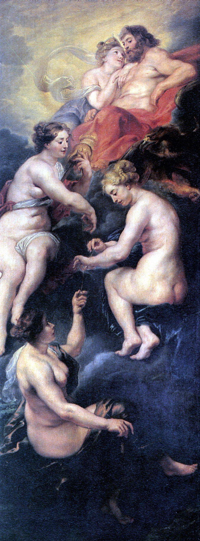 Juno represents the child of the personified Florence who is lit up by shine - to her house. Canvas